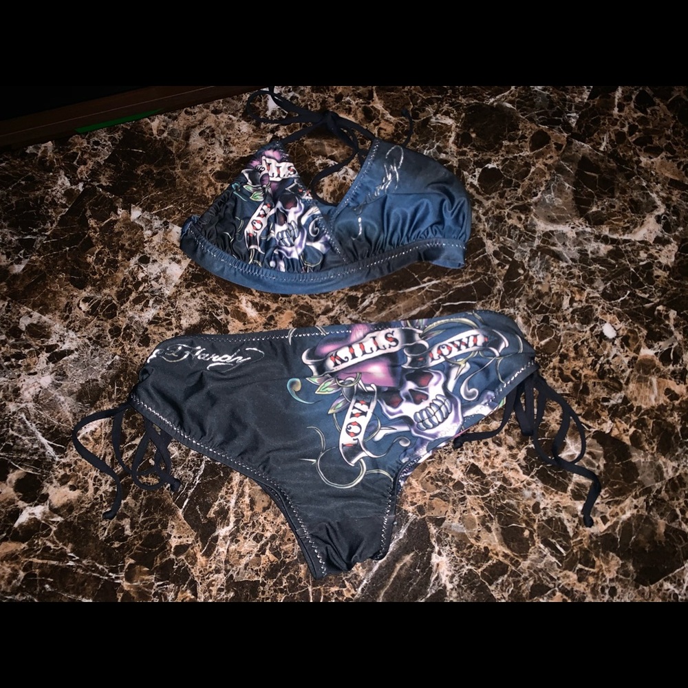 Authentic Christian Audigier Ed Hardy bikini